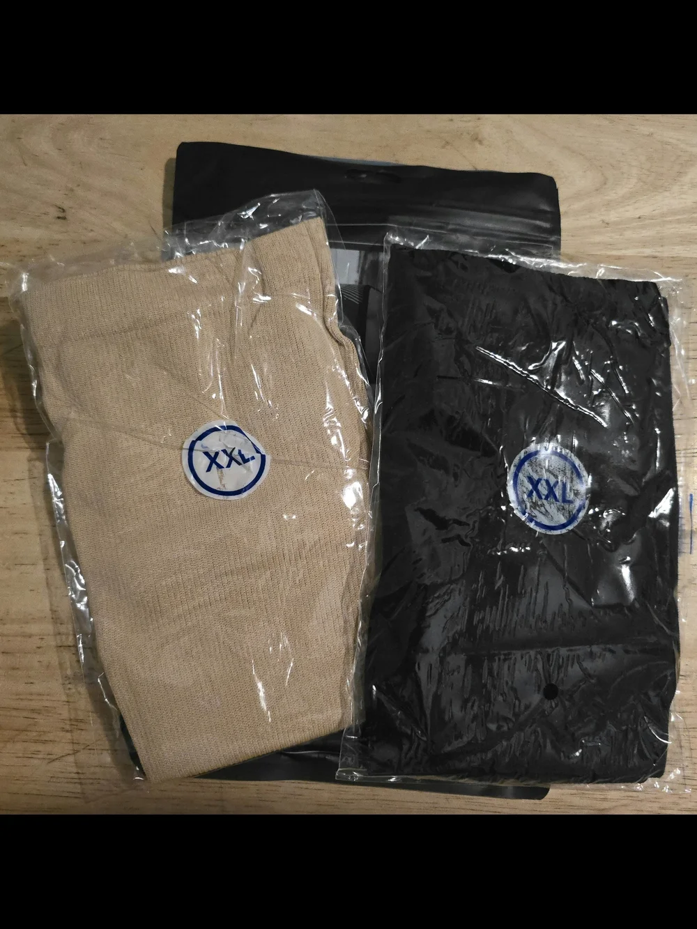 Compression Performance Athletic Socks - Black & Beige (2 pair)